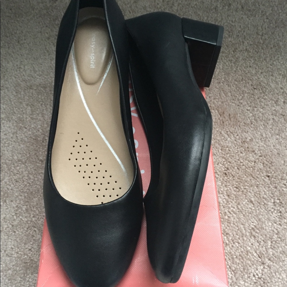 Low Heel, Easy Spirit, Black Pump, Size 7.5
